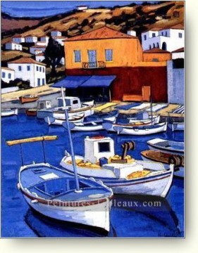 Paysage du quai œuvres - yxf010dC impressionnisme paysage marin